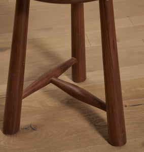 Lina Upholstered Counter Stool Walnut Marron Floor Model