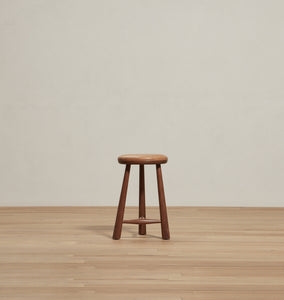 Lina Upholstered Counter Stool Walnut Marron Floor Model