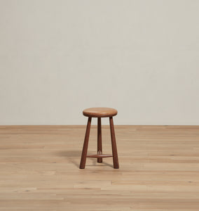 Lina Upholstered Counter Stool Walnut Marron Floor Model