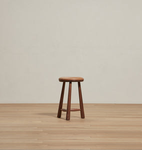 Lina Upholstered Counter Stool Walnut Marron Floor Model