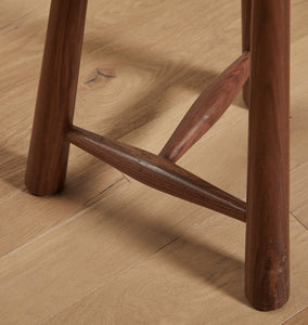 Lina Upholstered Counter Stool Walnut Marron Floor Model