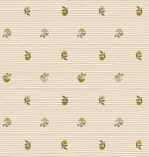 Laila Grasscloth Wallpaper in Saffron