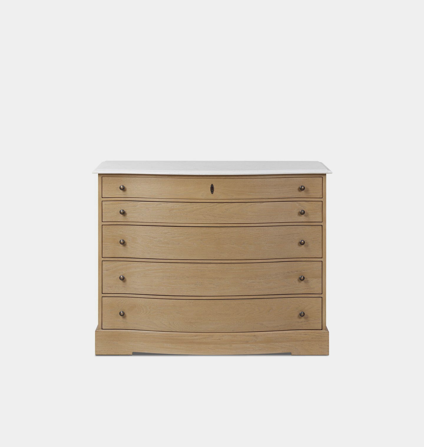 light dresser Mackenna White Oak offering a stylish yet functional storage solution LuxenHome Mid-Century Modern Wave 6-Drawer