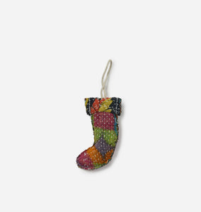 Kantha Stocking Ornament