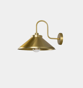 Rio Swan Neck Wall Light Satin Brass