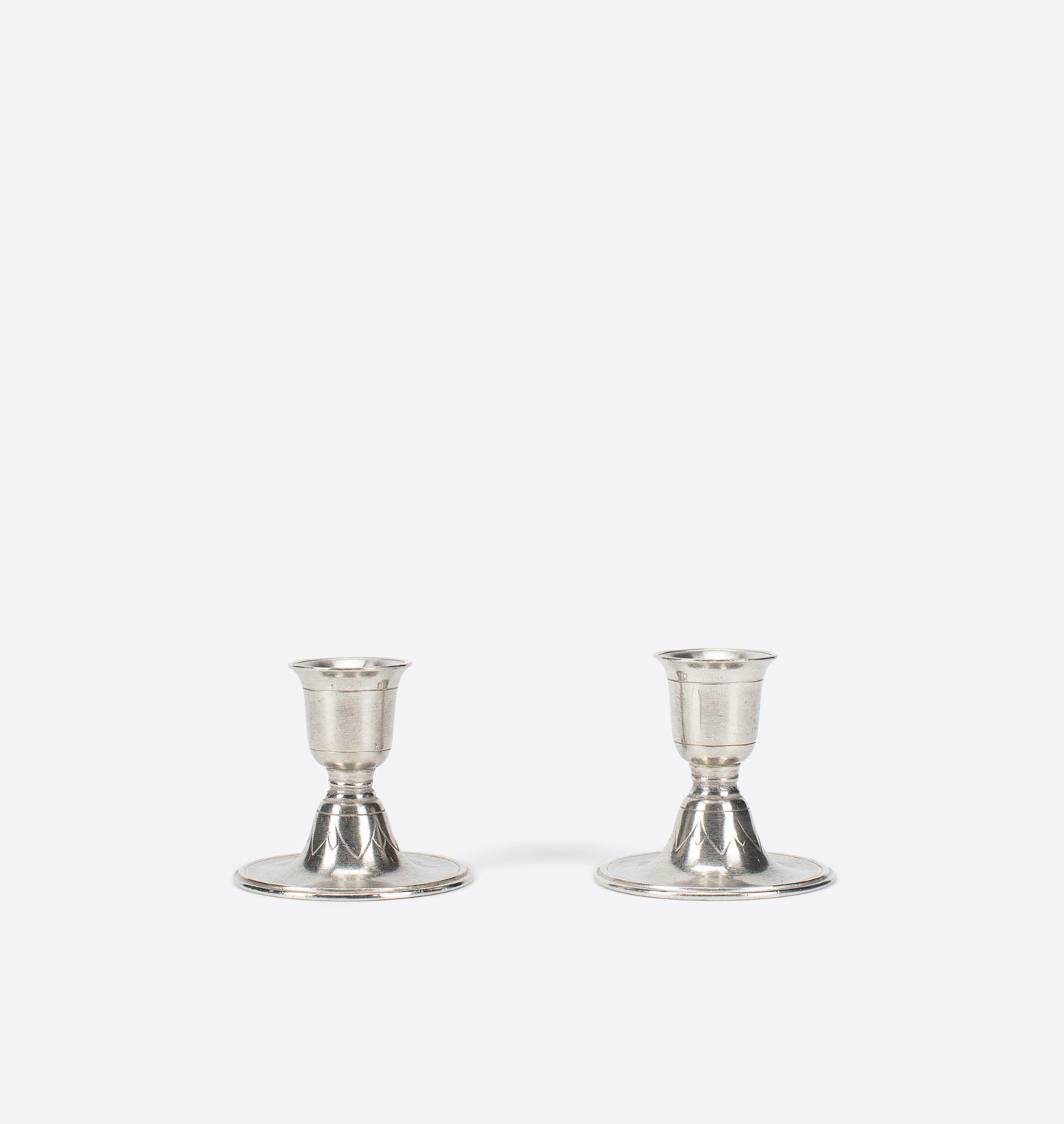 Pewter Taper Candle Holder S/2