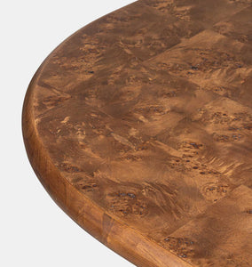 Malko Dining Table Dark Brown Mappa Burl