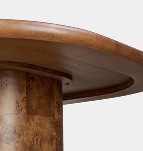 Malko Dining Table Dark Brown Mappa Burl