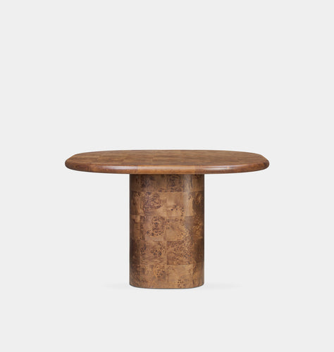 Malko Dining Table Dark Brown Mappa Burl