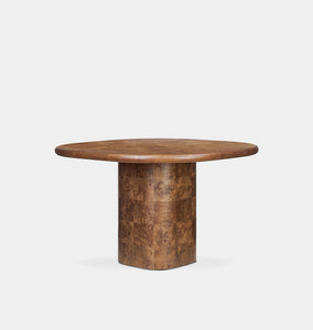 Malko Dining Table Dark Brown Mappa Burl