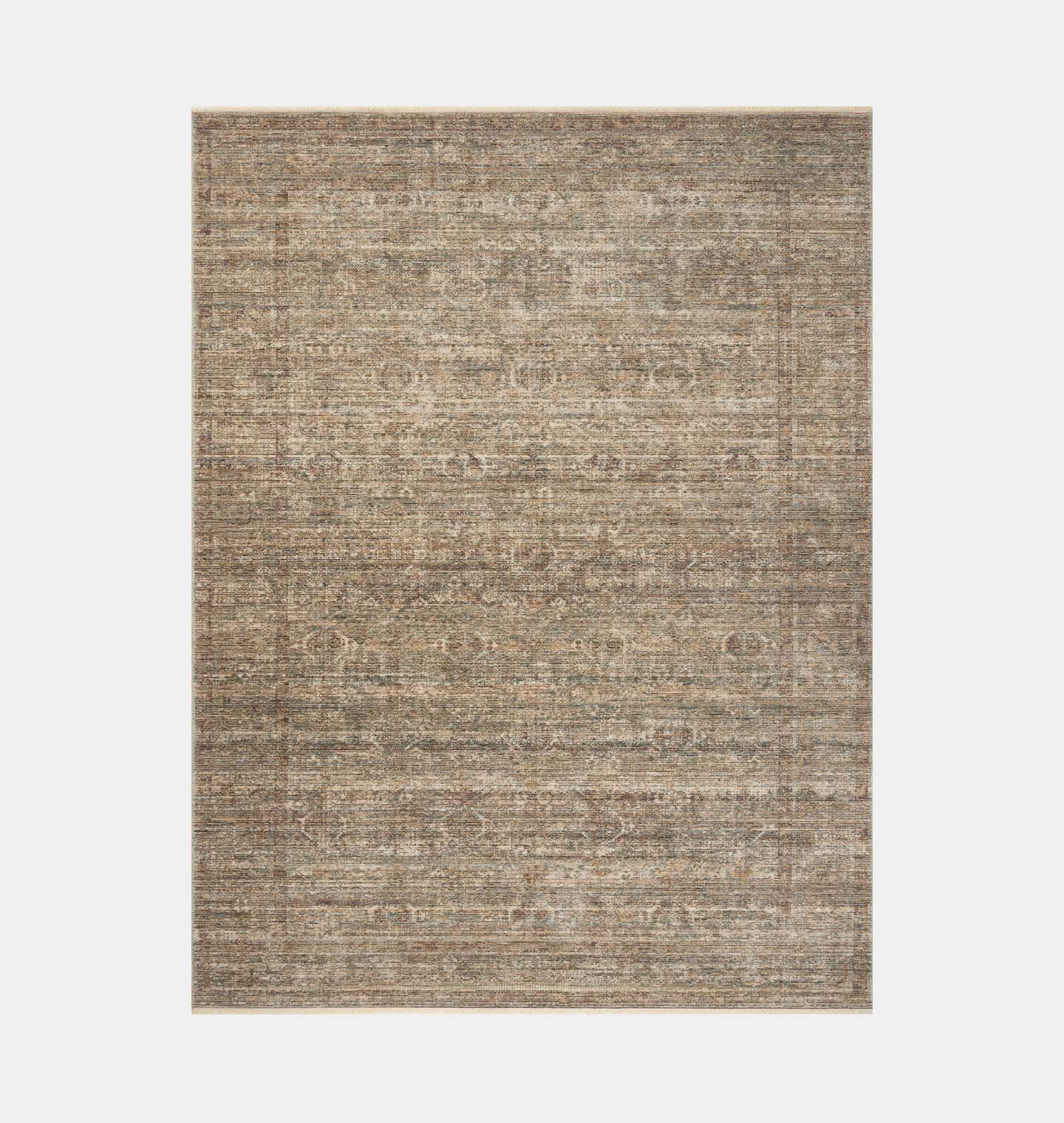 【美品】Sarreguemines ブラウン　アールヌーボー　ボタニカル Molly MOL-07 Tobacco / Sage Area Rug | Shoppe Amber Interiors