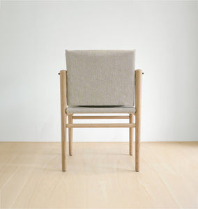 Montauk Hemp Linen Dining Chair Wooden Arm