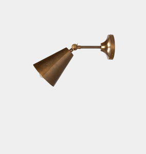 Moya Adjustable Cone Wall Light Antique Brass