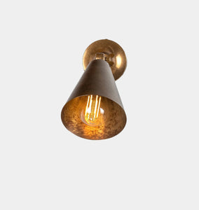 Moya Adjustable Cone Wall Light Antique Brass