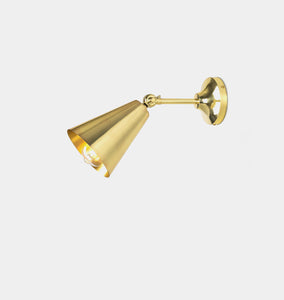 Moya Adjustable Cone Wall Light Polished Brass