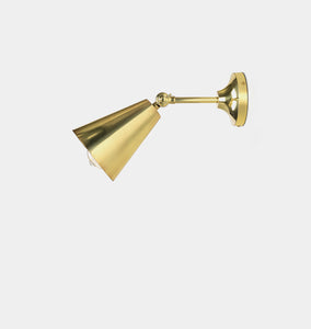 Moya Adjustable Cone Wall Light Polished Brass