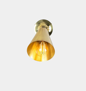 Moya Adjustable Cone Wall Light Polished Brass