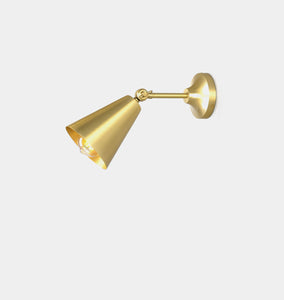 Moya Adjustable Cone Wall Light Satin Brass