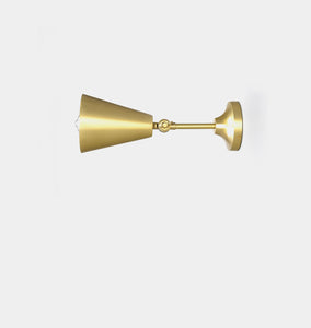 Moya Adjustable Cone Wall Light Satin Brass