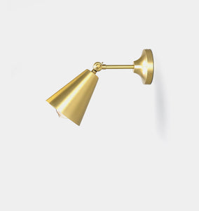 Moya Adjustable Cone Wall Light Satin Brass