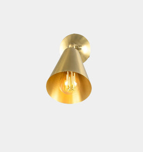 Moya Adjustable Cone Wall Light Satin Brass