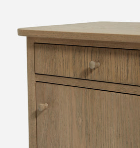 Norton Nightstand Driftwood Oak Left Opening