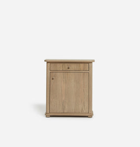 Norton Nightstand Driftwood Oak Left Opening