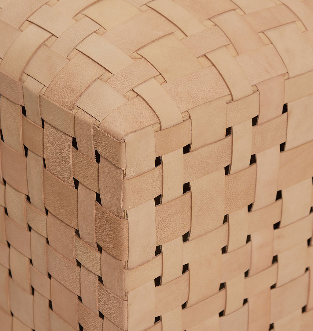 Colca Leather Ottoman | Shoppe Amber Interiors