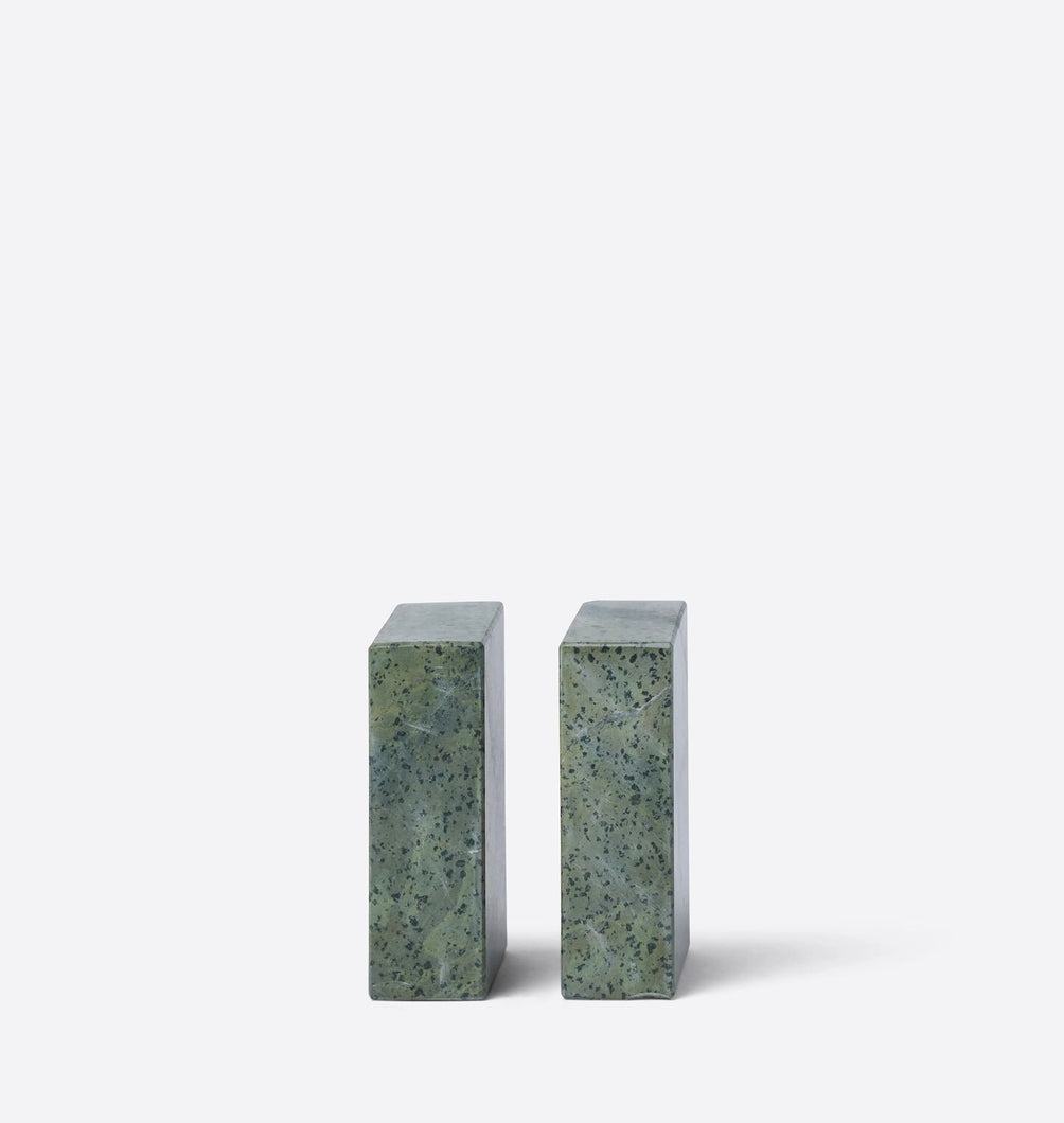 Alberto Green Marble Bookends S/2