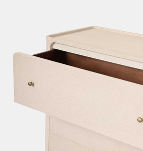 Paula 6 Drawer Dresser Beige Painted Linen