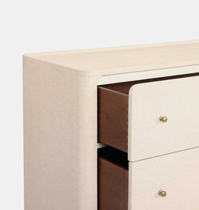 Amber Lewis x Four Hands Paula 6 Drawer Dresser in Beige Painted Linen Amber Lewis x Four Hands Paula 6 Drawer Dresser in Beige Painted Linen