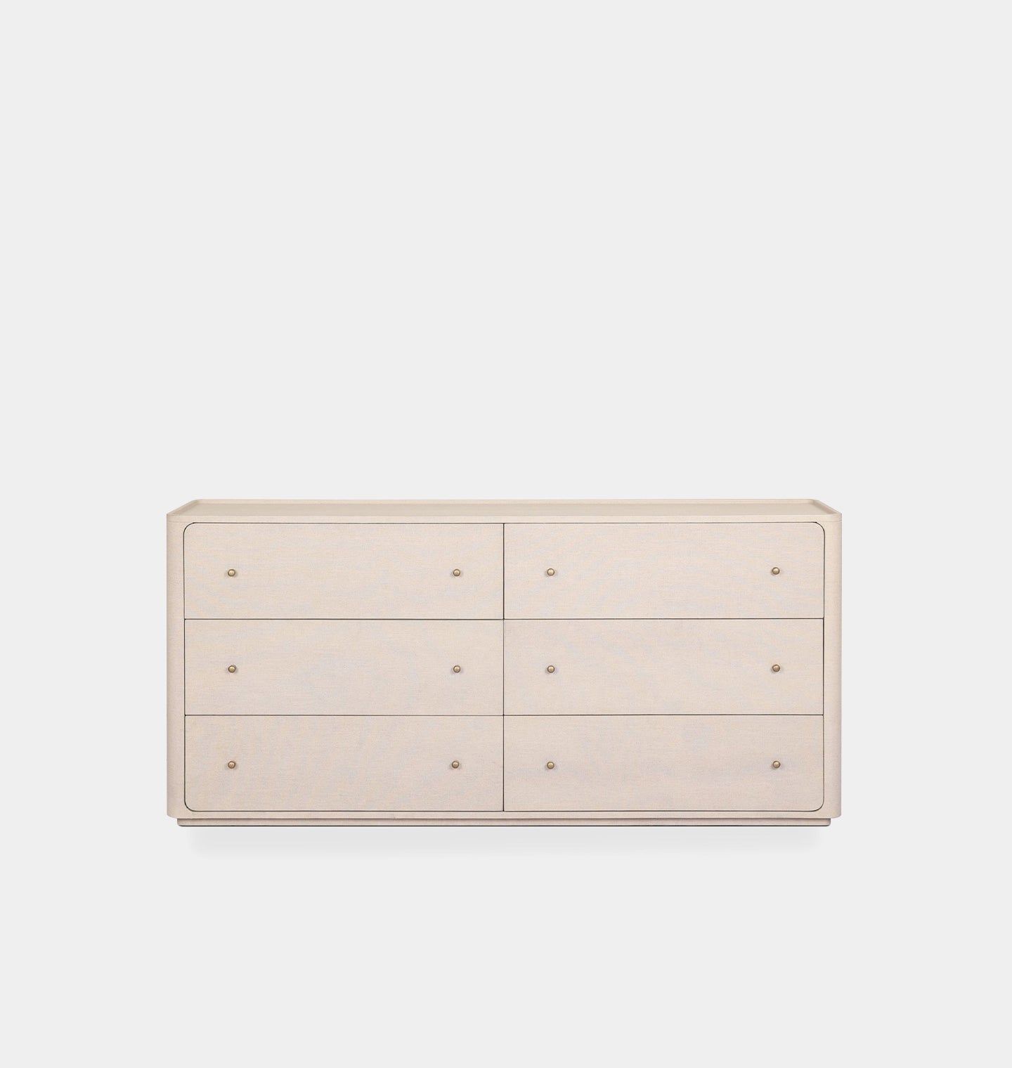 Paula 6 Drawer Dresser Beige Painted Linen