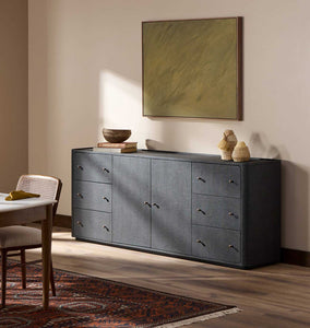 Paula Sideboard Black Linen