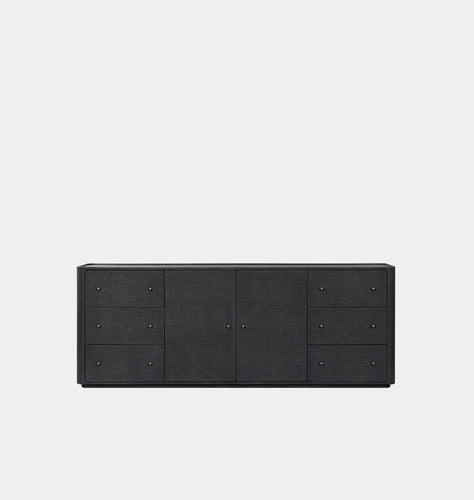 Paula Sideboard Black Linen