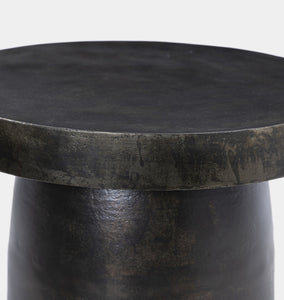 Paz Outdoor End Table Distressed Bronze