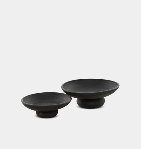 Perla Bowl S/2 Black Terracotta