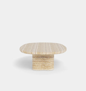 Porto Outdoor Travertine Pill Coffee Table