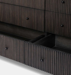 Eloise 6 Drawer Dresser Smoked Black Mindi