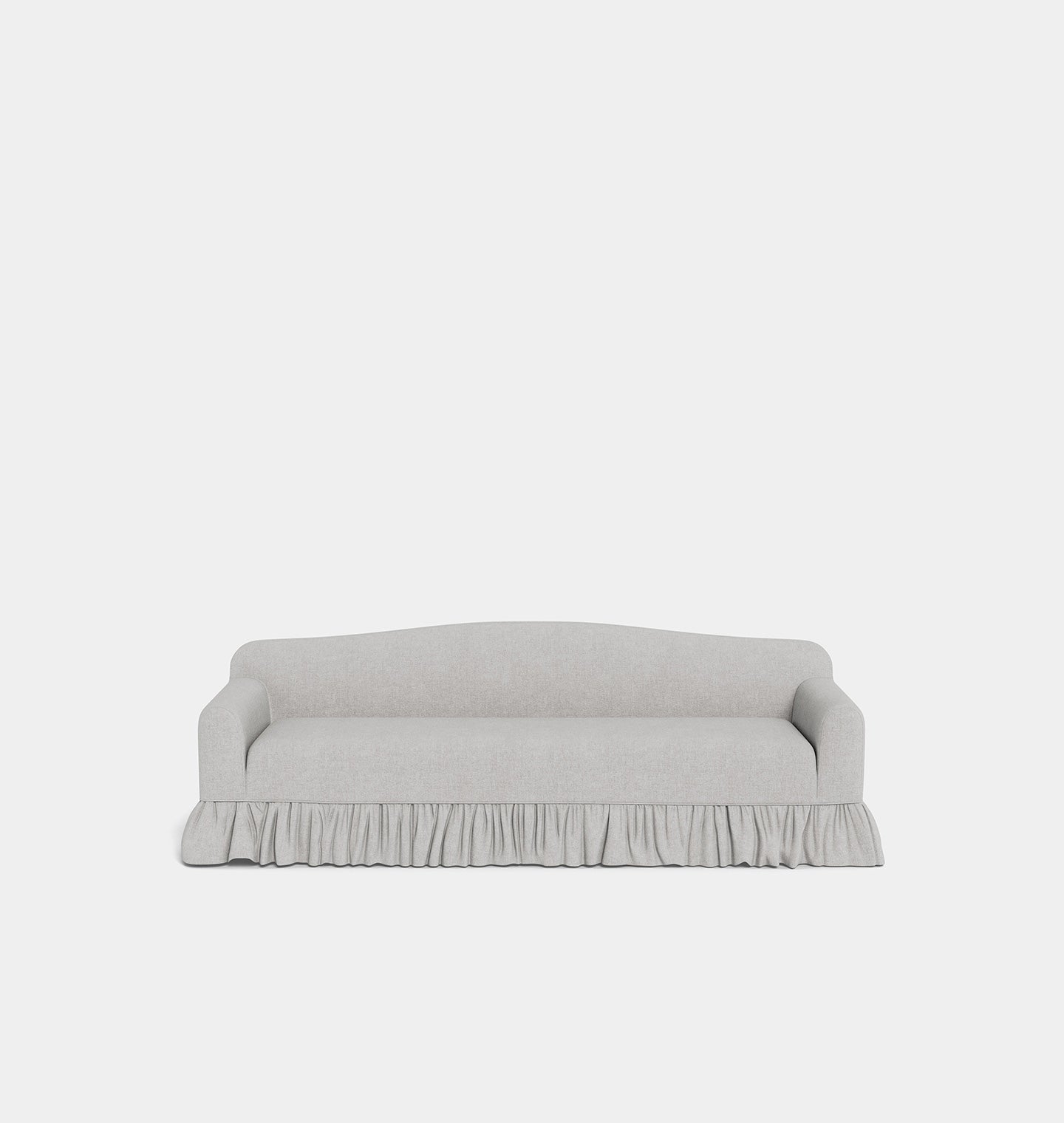 Rhodes Skirted Slipcovered Sofa Haze
