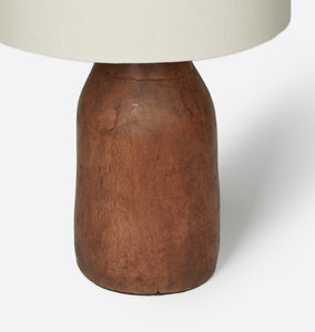 Nigerian Wooden Carafe Lamp II