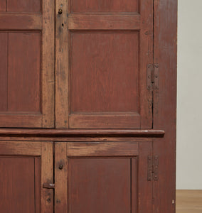 Vintage Red Wooden Cupboard