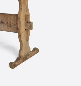 Vintage 1860s Trestle Side Table