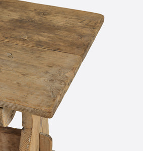 Vintage 1860s Trestle Side Table