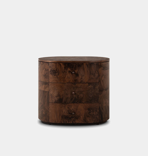 Raisa Nightstand Walnut Burl