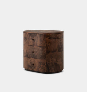 Raisa Nightstand Walnut Burl