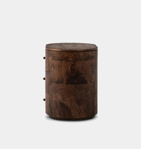 Raisa Nightstand Walnut Burl