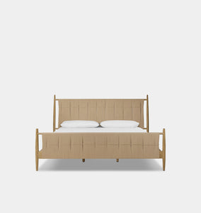 Richard Natural Rush Bed King Burnished