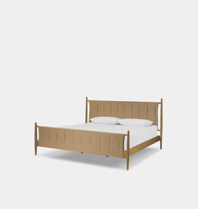 Richard Natural Rush Bed King Burnished