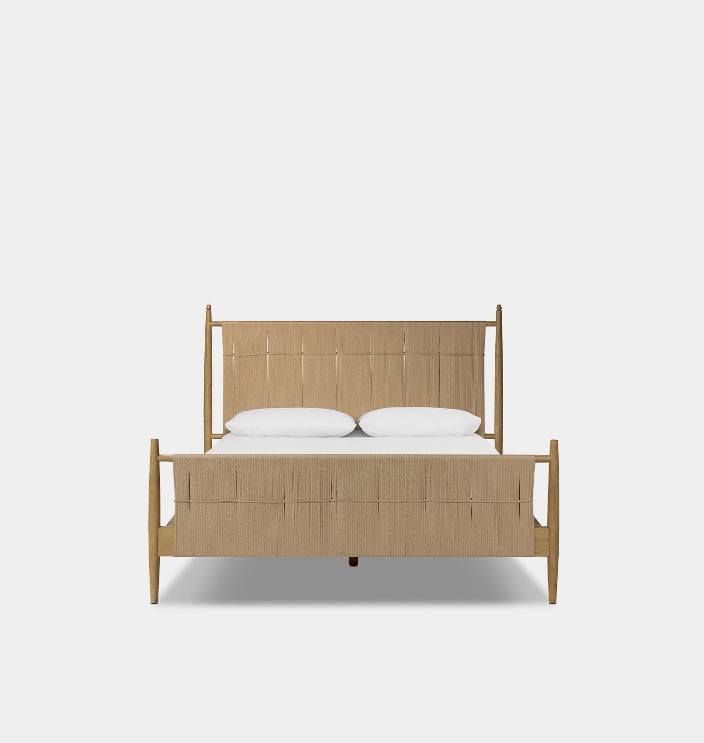 Richard Natural Rush Bed Queen Burnished