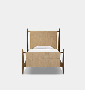 Richard Natural Rush Bed Twin Almond